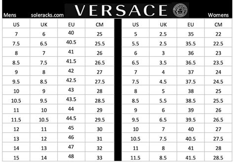 versace collection sizing|Versace shoe size chart.